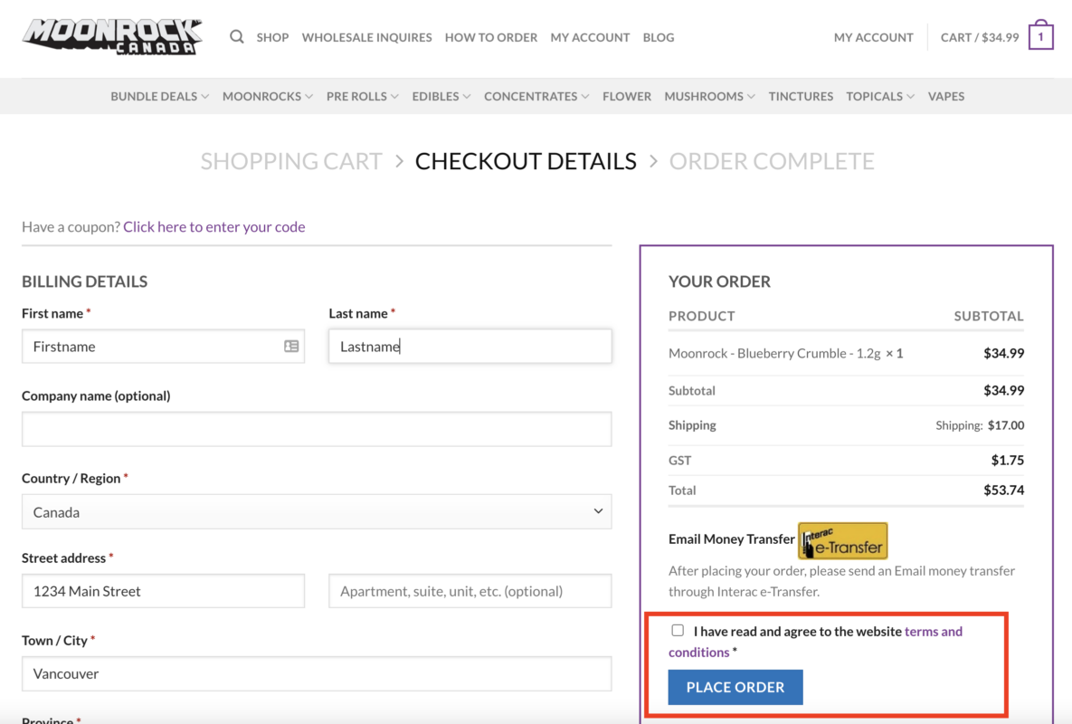 Order Checkout