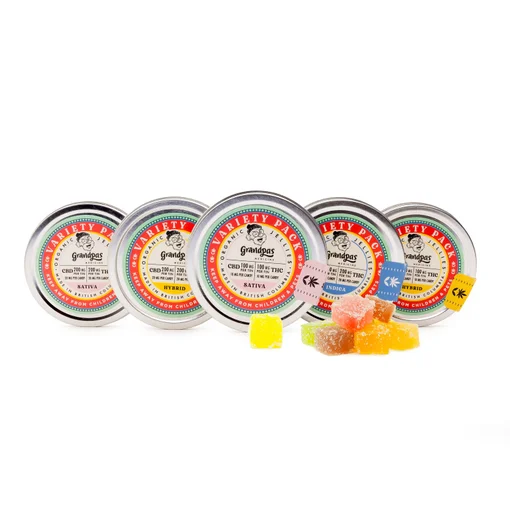 Grandpa’s Medicine: THC Jelly Cubes Variety Tin (2000mg - 7500mg)