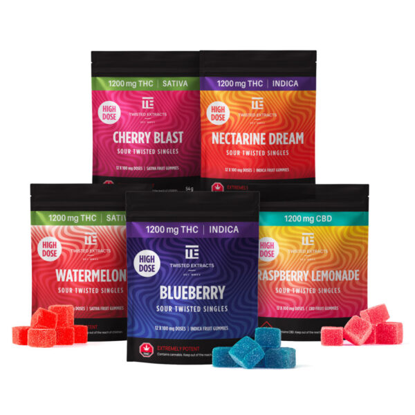Twisted Extracts: HIGH DOSE Sour Twisted Singles (1200mg)