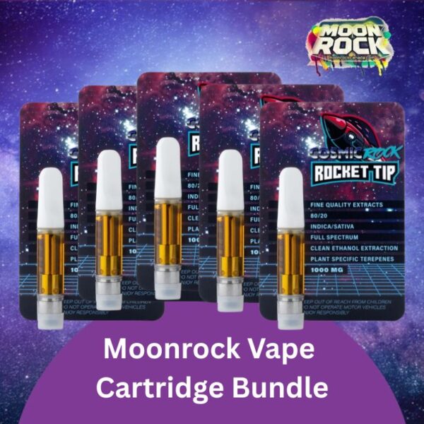 Moonrock Canada: Cosmic Rock Rocket Tip Vape Cartridge Bundle (5 pack)